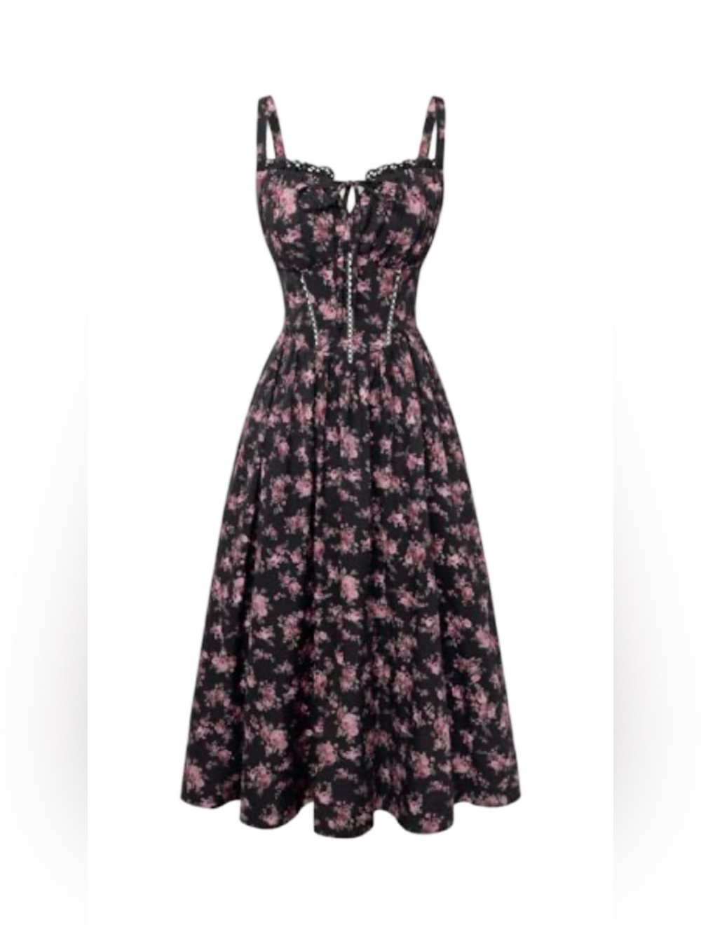 NWT Scarlet Darkness, 
Floral Corset Dress Milkmaid Sundress, medium
